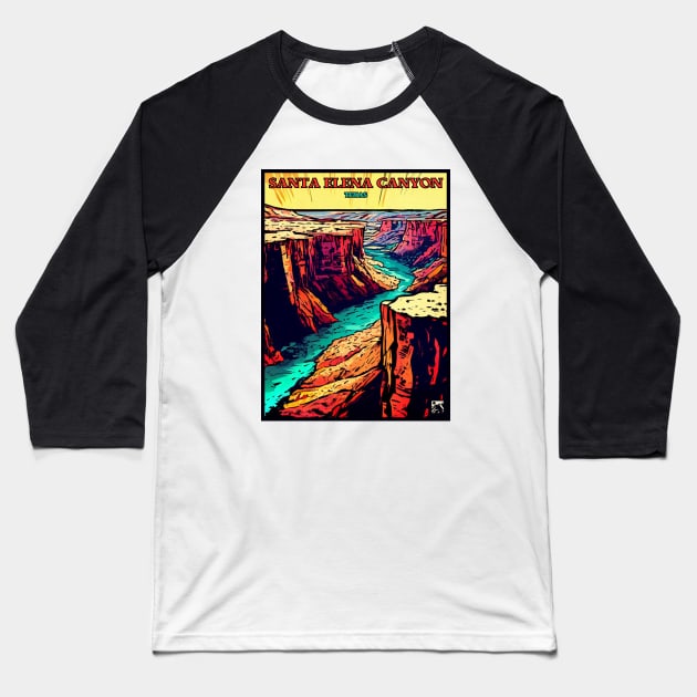 Santa Elena Canyon, Texas Baseball T-Shirt by cloudlanddesigns